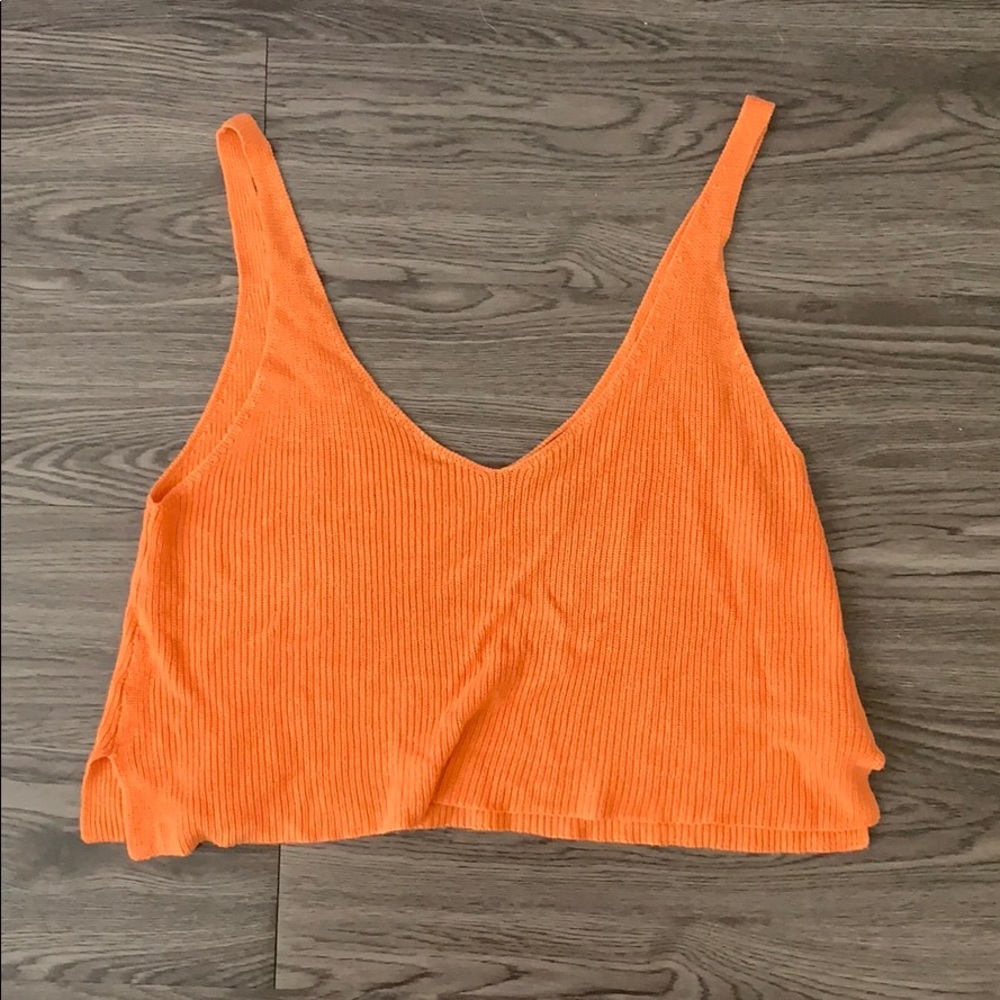 Orange Knitted Tank